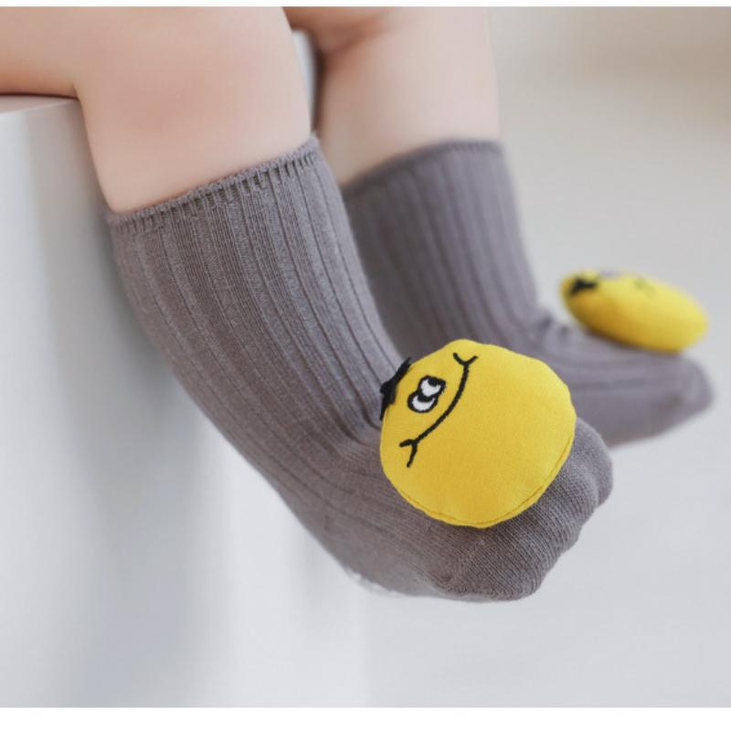 Autumn Baby Cute Cartoon Mid Tube Anti Slip Glue for Toddler Socks