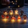 Cute Ghost Witch Hat Party Decor Halloween LED String Lights, Pumpkin Spider Battery Operated Fairy Waterproof Decorative Lights for Porch Party,