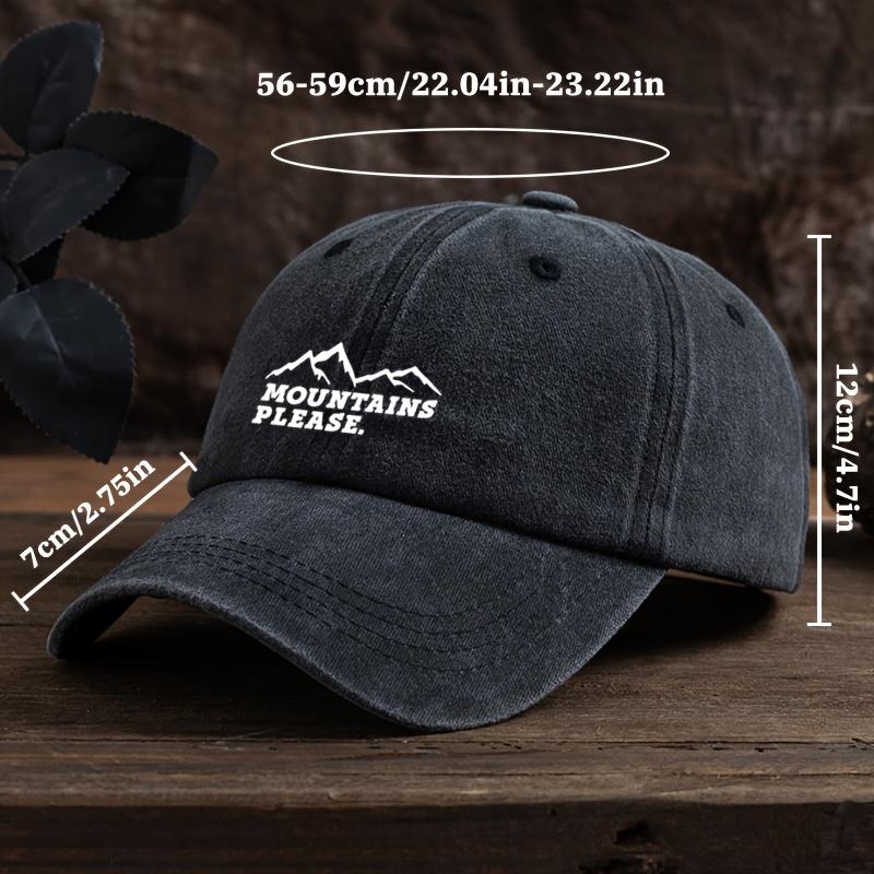 Fun Letter Mountain Print Baseball Hat Unisex Outdoor Fashion Versatile Duck Hat Trend