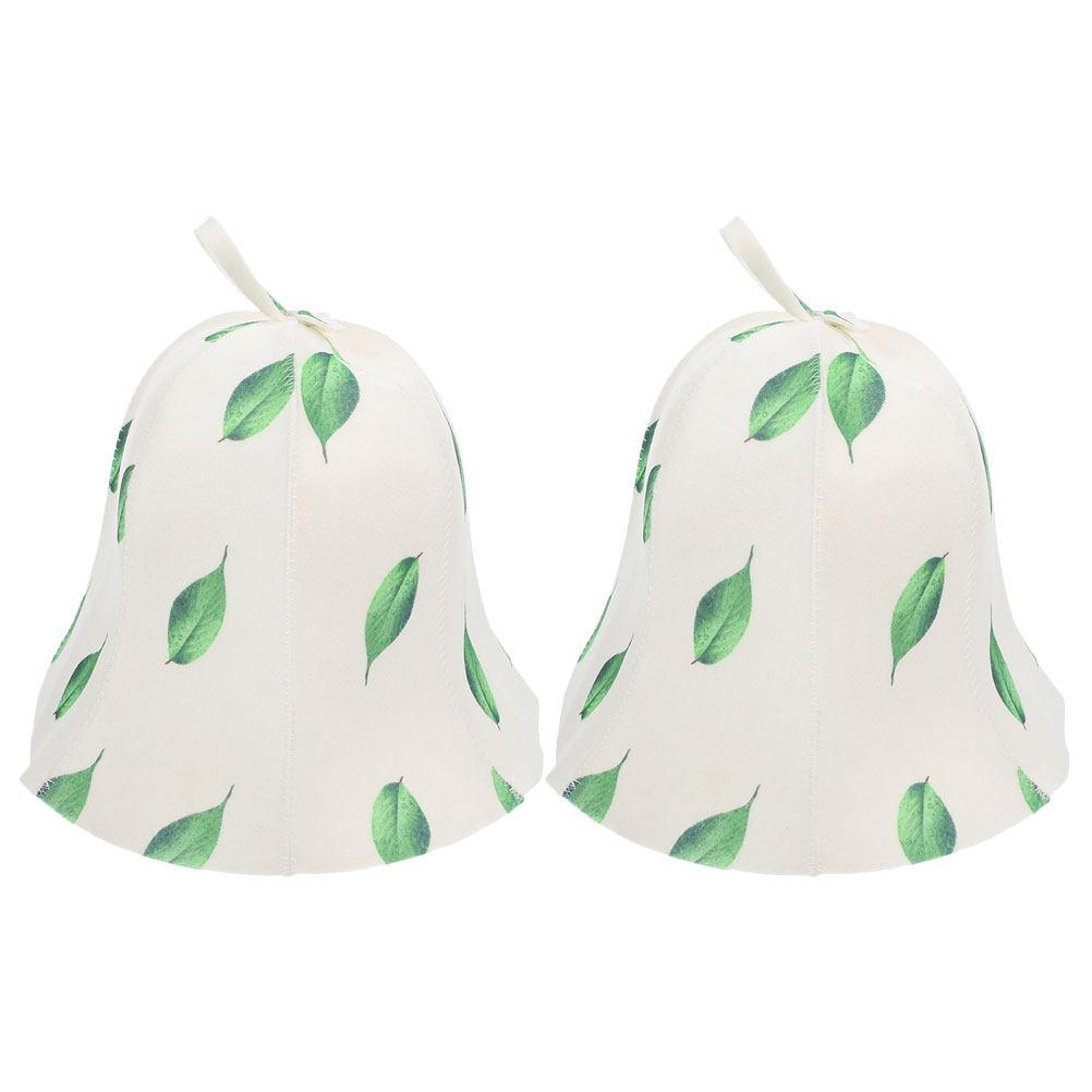 2Pcs Sauna Hat Felt Caps for Women Home Bathing Sauna Hats Comfortable Reusable Absorbent Thick Felt Showering Caps