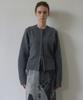 EN OR [Alpaca 30%] Merino Wool Knit Zip-Up - Dark Gray