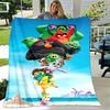 1pc Blanket angry Birds Print Design, Lightweight Blanket for Sofa, Bed- Soft &Warm, Gift for All Seasons like Christmas, Halloween