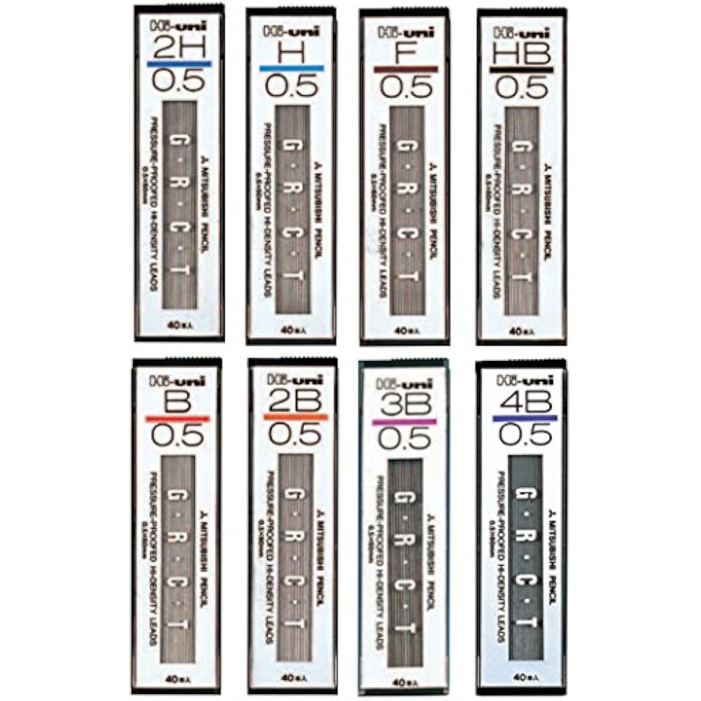 Mitsubishi Pencil Sharp Refills Hi Uni 0.5mm 2B HU053002B Pack of 10