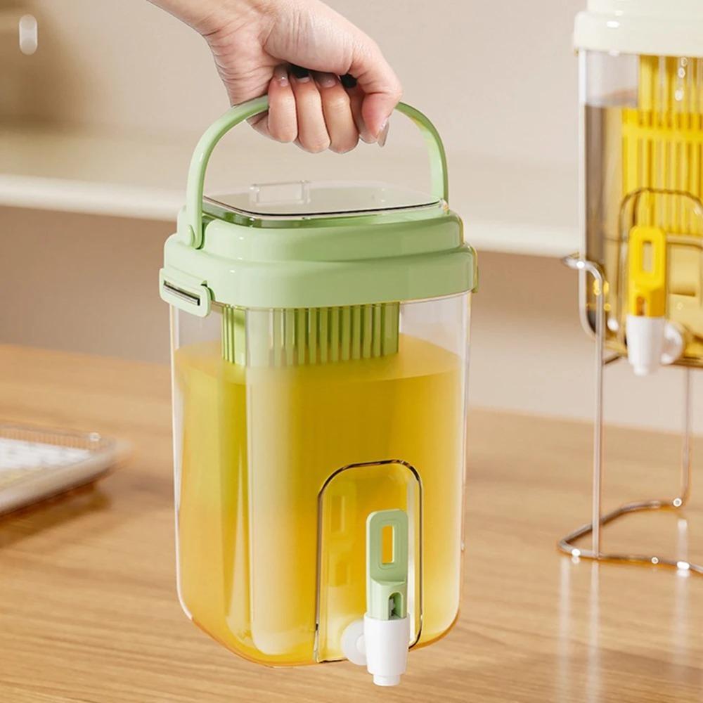 Foldable Handle Beverage Pitcher Transparent Cold Water Jug Water Kettle  Refrigerator