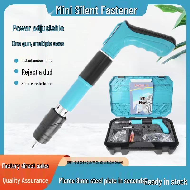 Multi-Purpose Pneumatic Concrete Nail Gun for Ceiling and Wall Fixing, Sound-Dampening