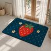 Fruity Cartoon Dotted Textures Floor Mat Flannel Rug Soft Non Slip Washable Door Mat For Bathroom Bedroom Kitchen Home Decor
