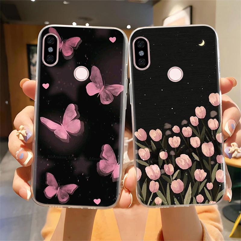 For Redmi Note 5 Note5 Pro Protective Shell Soft Silicone Phone Case Cartoon Painted Back Cover For Redmi Note 5 6 Pro Fundas