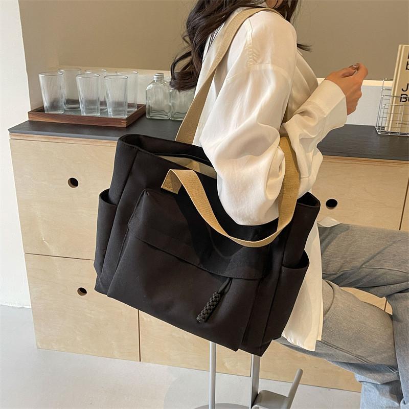 Canvas Tote Bag For Women With Zipper Pocket For Daily Office Use