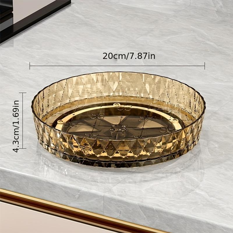 360° rotating rack,multifunctional storage turntable for kitchen countertops,spice storage rack,living room desktop storage tray