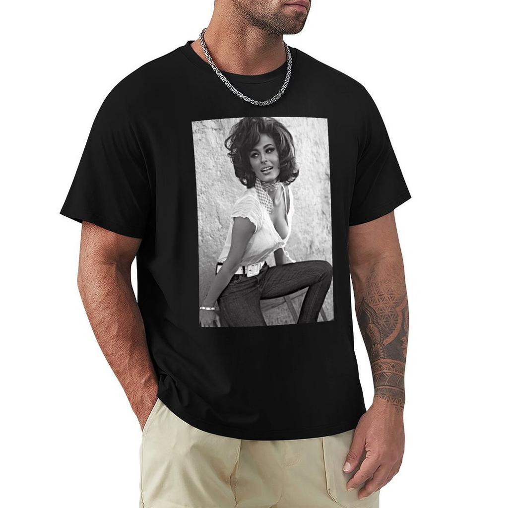 Sophia Loren - Beautiful Woman T-Shirt Casual Loose Fit Summer Tee Shirt