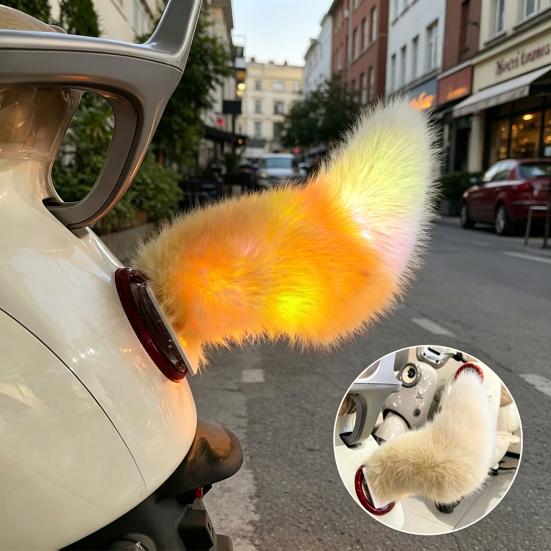 Remote Control Car Tail Sound Activated Wagging Moving Tail with LED Lights Rechargeable Quick