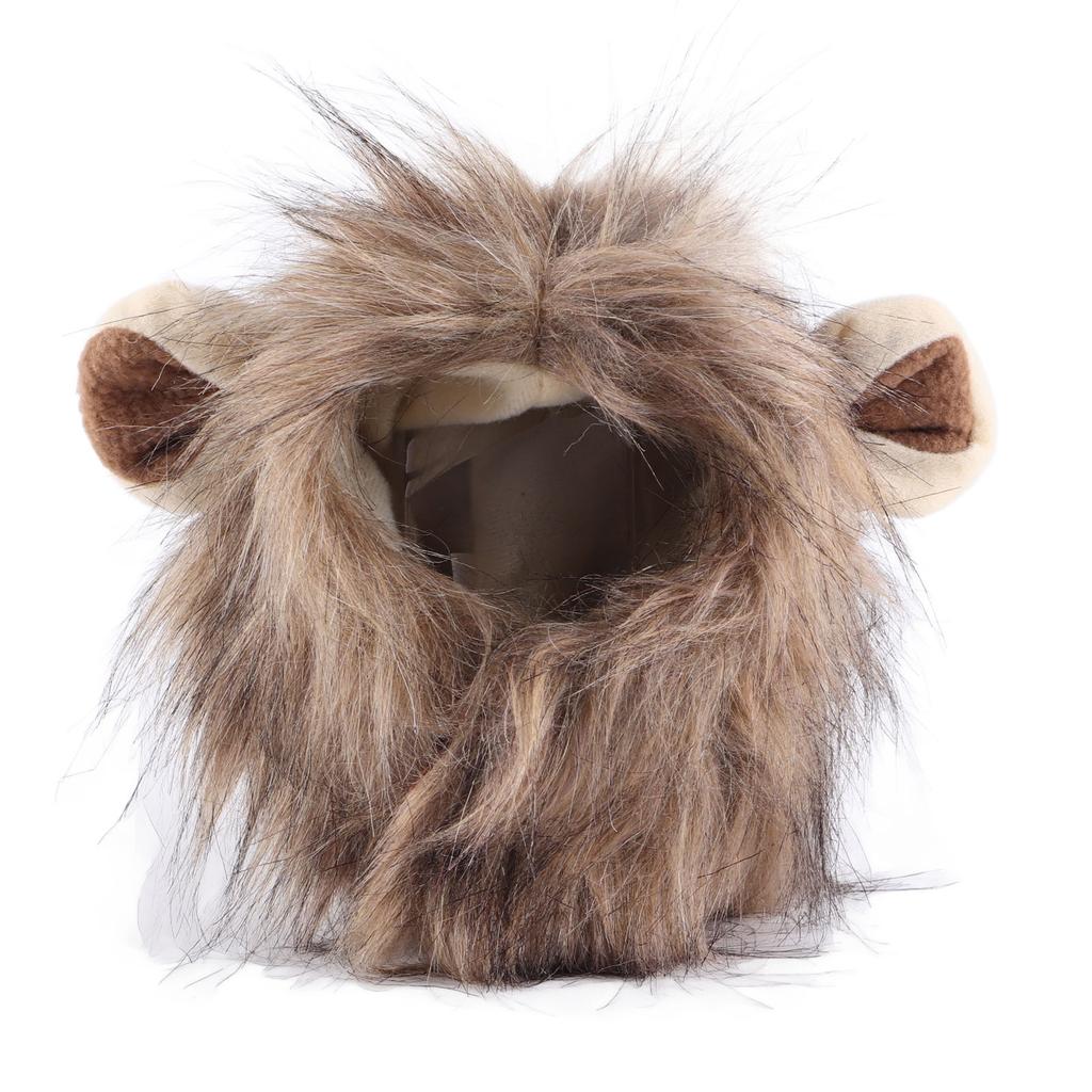 Mane Wig for Cat Strap On Cute Hair Cat Clothes Funny Pet Headwear Furry Costumes for Cats Small Dogs