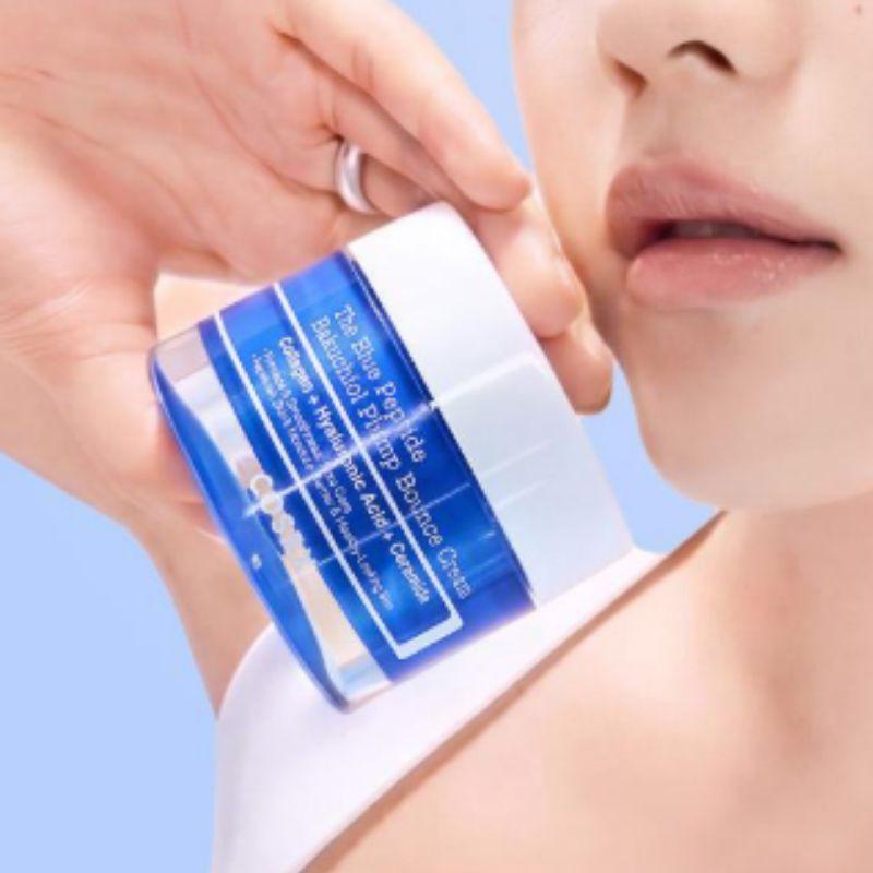 COSRX The Blue Peptide Bakuchiol Plump Bounce Cream 50g Korean Anti-Aging Moisturizing Face Cream for Firm & Glowing Skin