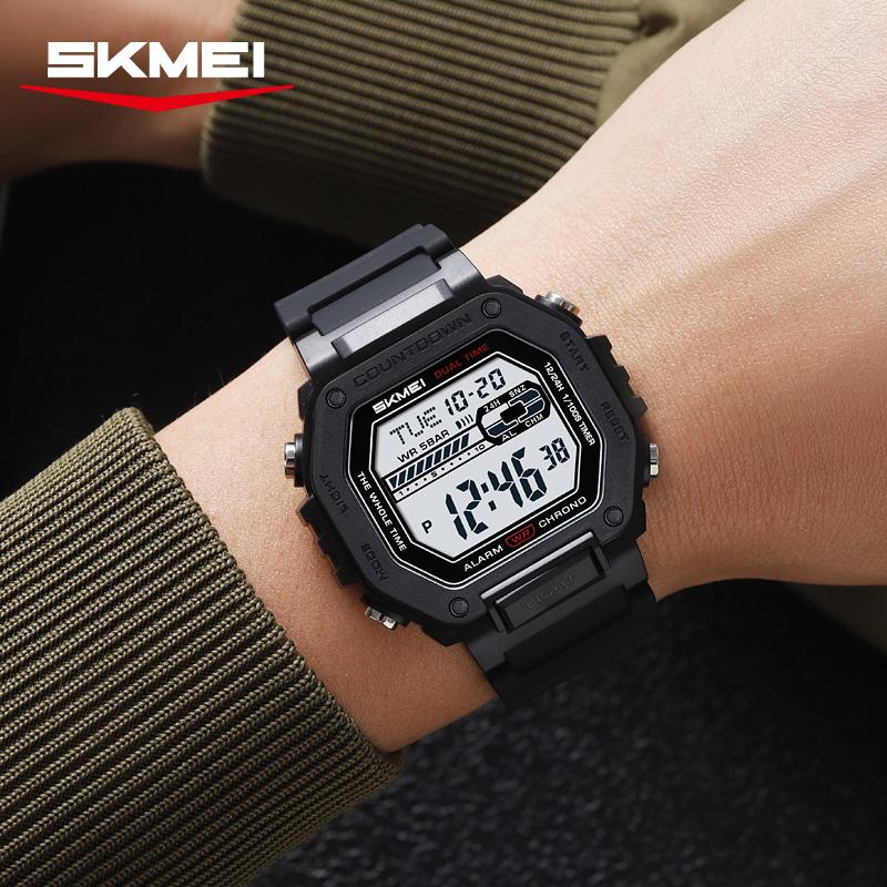 SKMEI 2523 Fashion Brand Digital Countdown Sport Watches Mens Electronic Watches Chrono Military Wristwatch Alarm Montre Homme