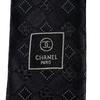 Makellose CHANEL Krawatte COCO Markierung Seidenjacquard schwarze Seide 100% Herren Gebraucht
