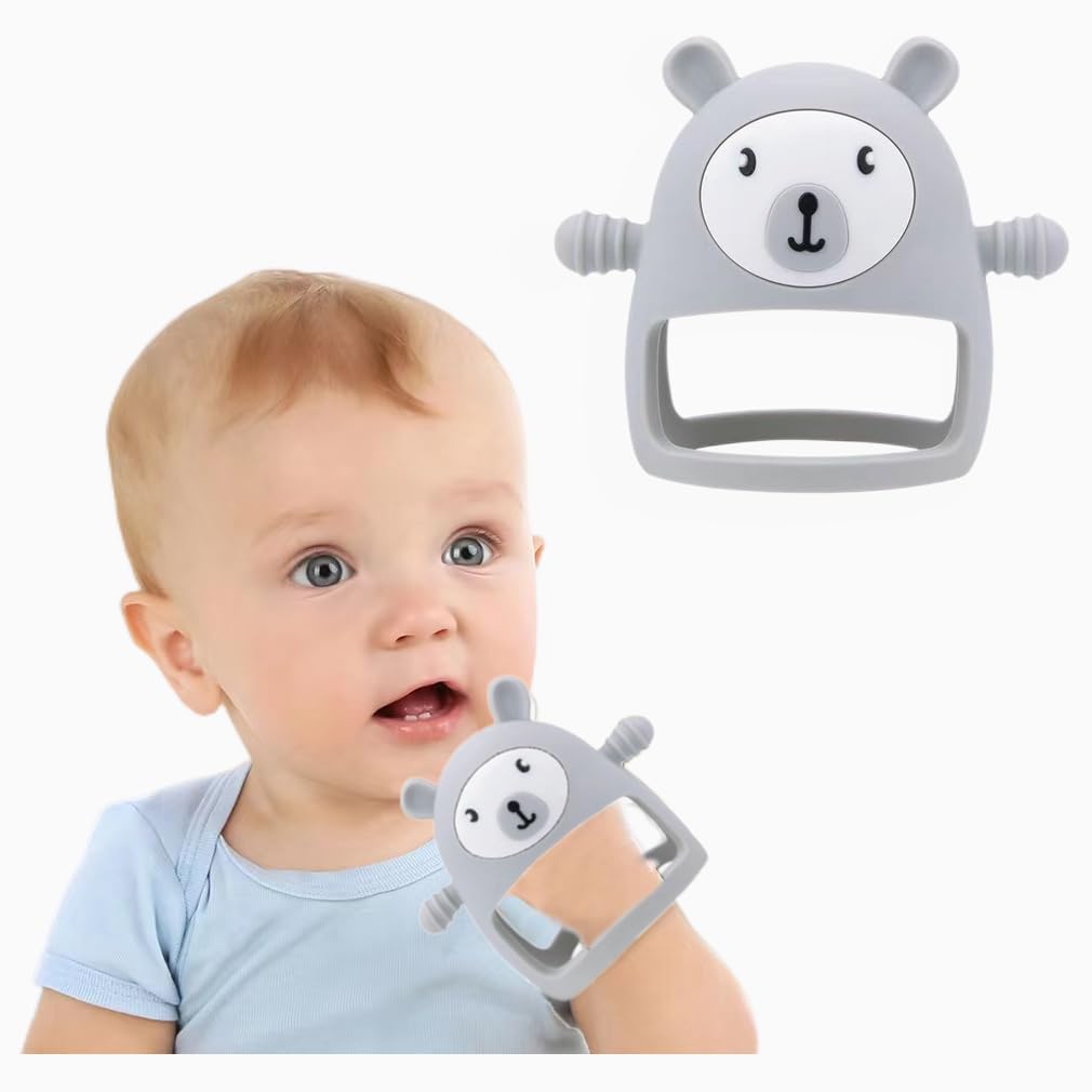 Baby Teething Teething Ring for Relieves Teething Protects Hands from Perfect for Newborns Years Christmas Baby Shower Gift Ring, Wrist-Mounted,