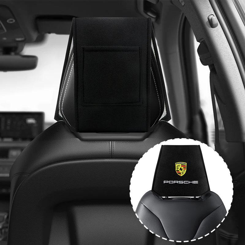 Fashion Car Seat Back Headrest Pillow Storage Bag Dustproof Cover For Porsche Boxster Cayenne Panamera Macan Cayman 911 918 996 917 991