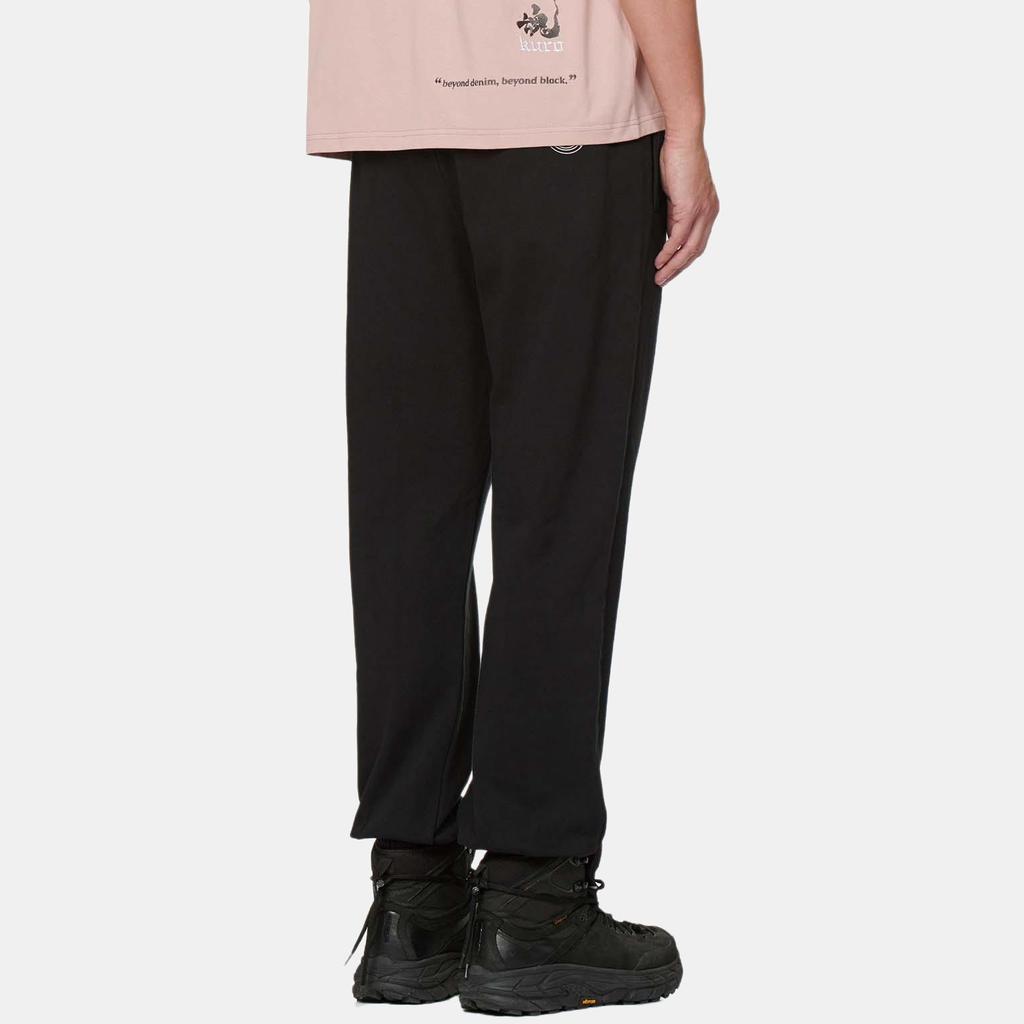 Evisu Elastic Waist Logo Letter Print Mid Rise Sports Pants Men pants Black 2EAGNM1SP421FFCT