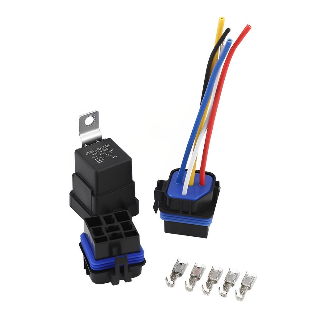 Set de relee auto integrate 12V 40A 5pin pentru ansamblu de circuite auto și motociclete