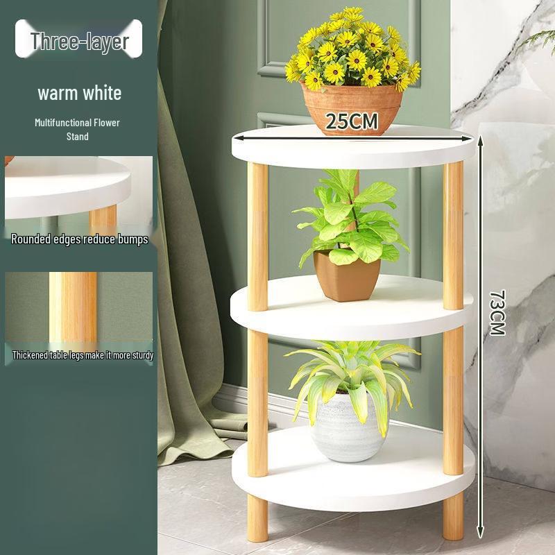 Multi-Layer Indoor Wood Flower Stand