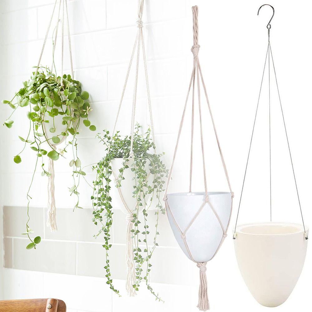 White Hanging Plant Pot Eggshell Shape Planter Self Watering Plant Pot  Indoor Outdoor Ornament