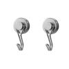 Strong Neodymium Magnet Metal Hang Hooks, Small, Pack of 2, 1.5kg Maximum Load Capacity