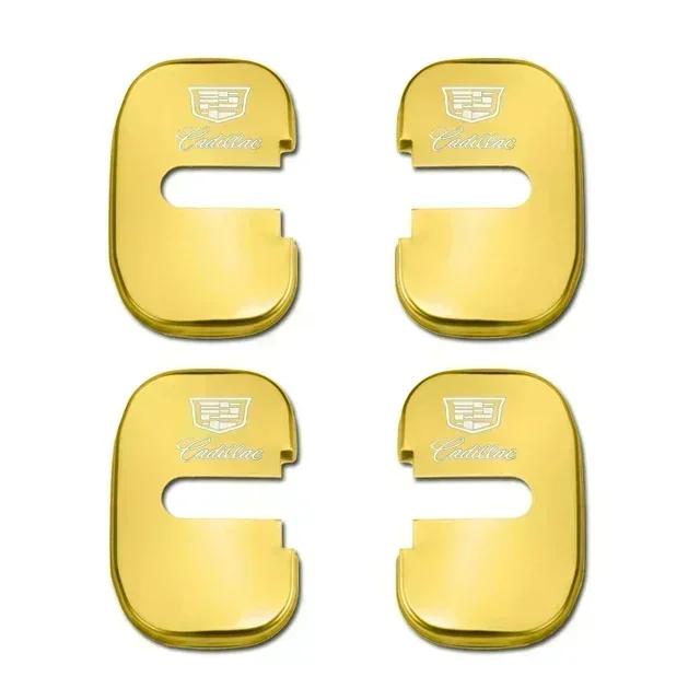 4pcs Car Door Lock Cover Protection Stickers for Cadillac CTS Escalade ATS Auto Interior Decal Replacement Logo Accessories