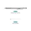 uxcell 3pcs 6 in 1 Aluminum Multi Tool Tech Tool Pen Ballpoint Pen Ruler Screwdriver Stylus with Level and Refill for Christmas Gift Silver