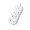 Elegant White 6-Outlet Power Strip 1.8m with Master Switch CN Plug (adapter Included)