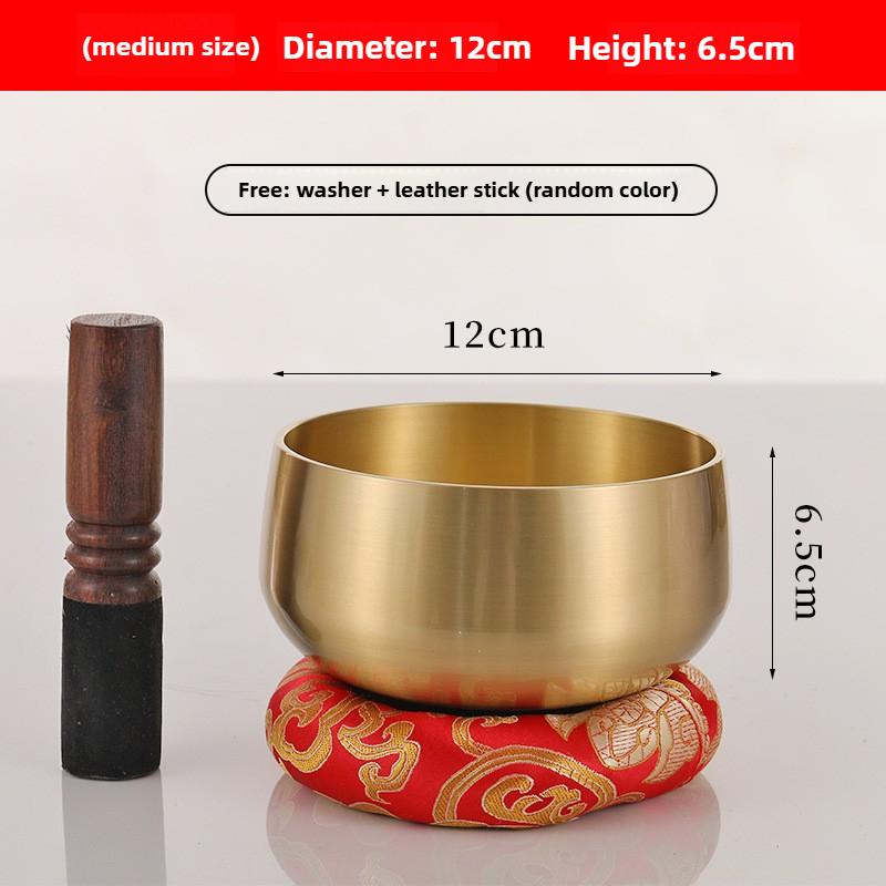 Handmade Tibetan Singing Bowl Meditation Yoga Instrument Copper Chime for Home Relaxation