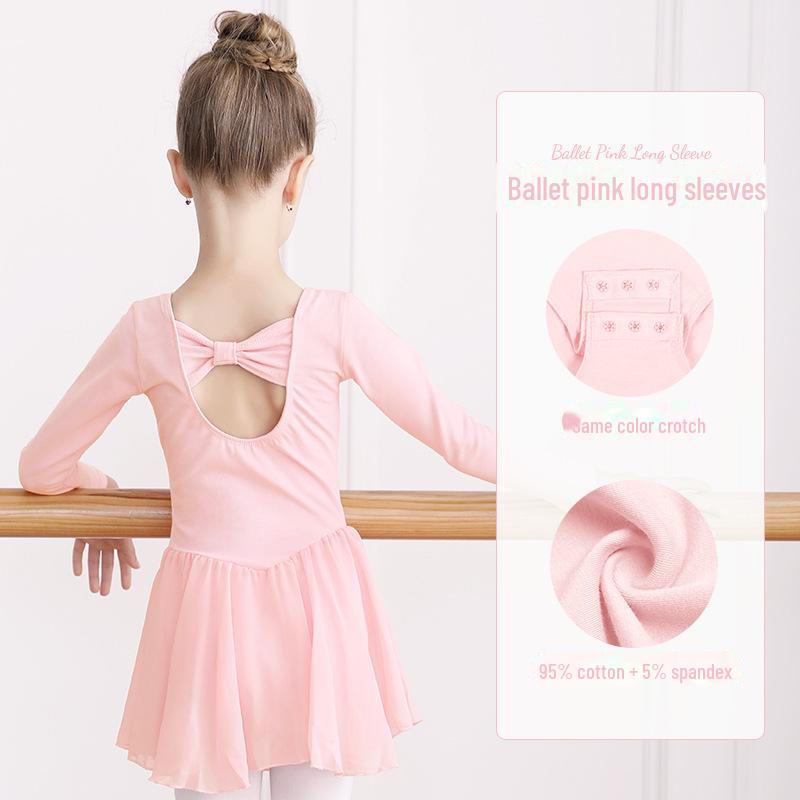 Girls' Long Sleeve Ballet Dance Jumpsuit - Autumn Chinese Dance Costume