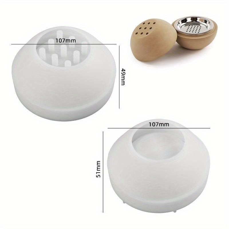 

Сферическая свеча-чаша, курильница, силиконовая форма, самодельная эпоксидная смола, гипсовая заливка, форма для хранения ароматерапии, украшение дома 01