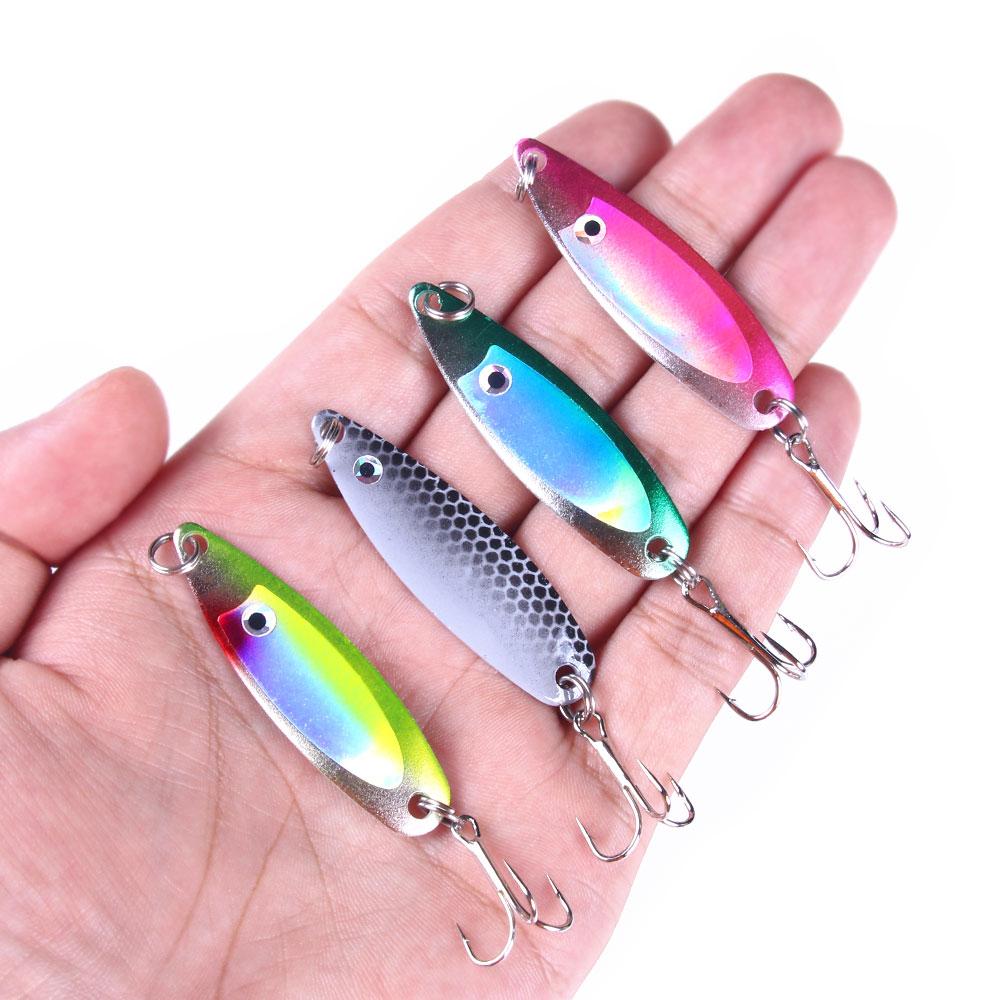 HENGJIA Fiske lokkeskje 6,5g 5cm Metal Lure Kunstig Ørret Gjedde Lures