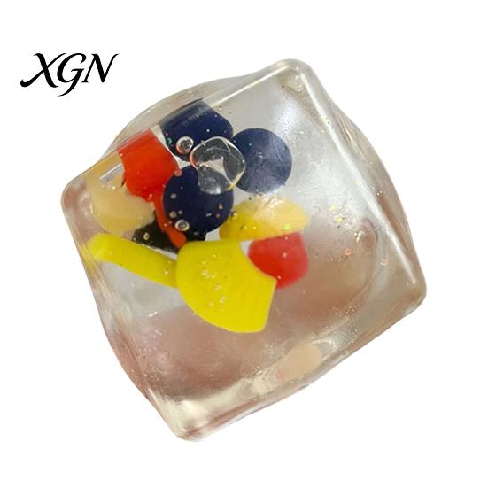 Anxiety Relief Sugar Ball Clear Cube Squeeze Toy Stress Sensory Pinch Soft Stretchy Ice Party