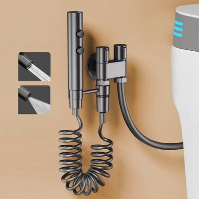 Sada ručních bidetových postřikovačů Dvojitý režim Nerezová stříkací pistole Sprcha Ruční toaletní bidet Baterie Sprcha Sprcha Samočištění