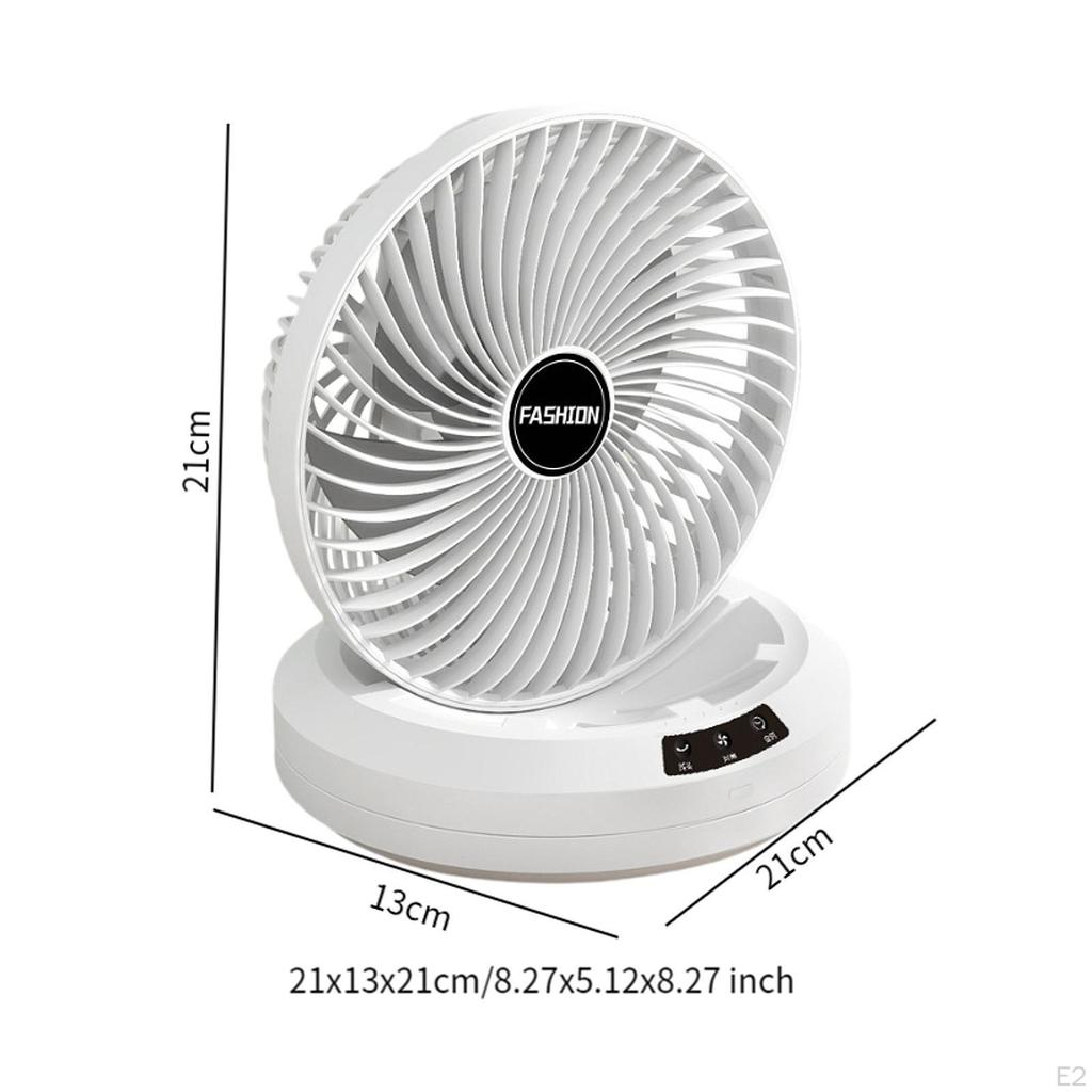 Desk Fan Kitchen 4 Speeds Settings Small Table Wall Mounted for Indoor Outdoor Desktop