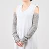 Kurashikinu Linen Silk Arm Loose Fit Summer Knit Long Made with Natural UV Sun Arm Made In Open Air Cold Protection Open-Toe & Covers, Gloves, Silk,