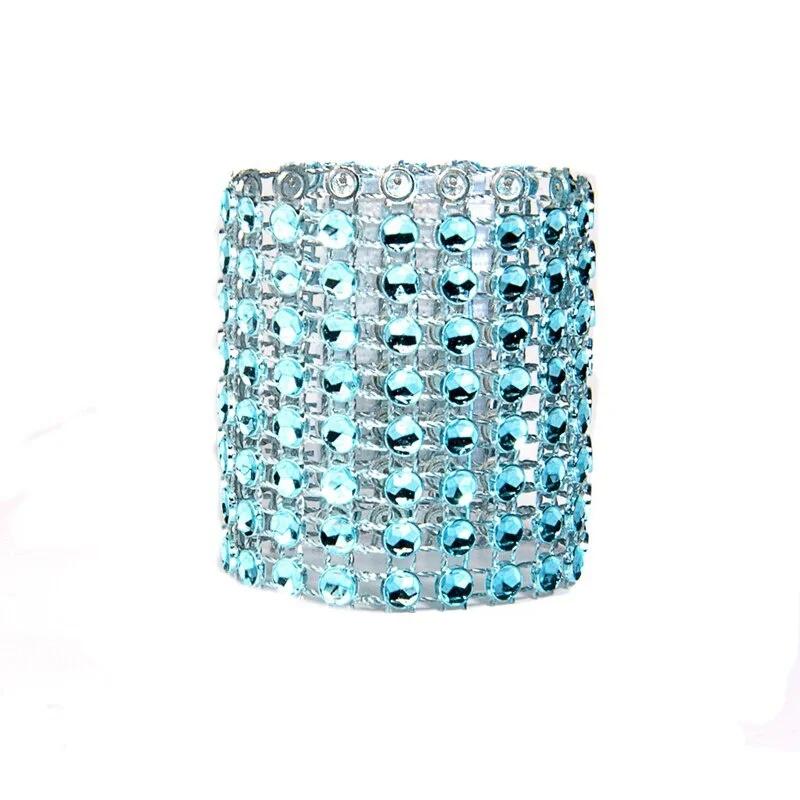 10Pcs Napkin Rings Silver Gold Rhinestone Bows Holder Ring Serviette Buckles Wedding Event Decoration Party Supplies
