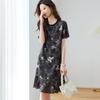 Srcr 16 Momme Silk Butterfly Print T-Shirt Dress
