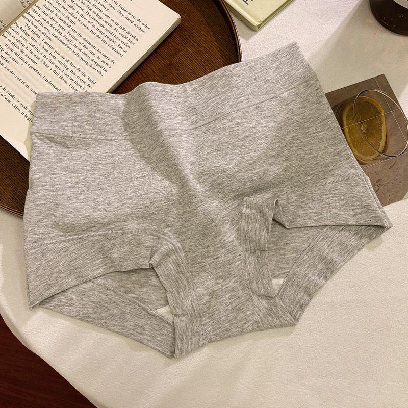 

2024 Женские трусики-шортики большого размера из чистого хлопка с высокой посадкой и ластовицей из графена для контроля живота и подтяжки бедер. 3XL [62.5-72.5 kg] серый