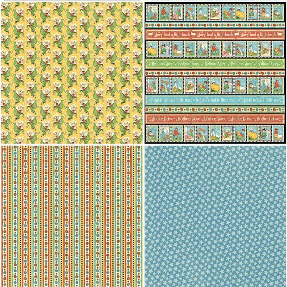 

12 шт./набор винтажных матушек-гусынь, грунтовочная бумага, 12 листов, декоративная бумага для самостоятельного изготовления, подарочная упаковка