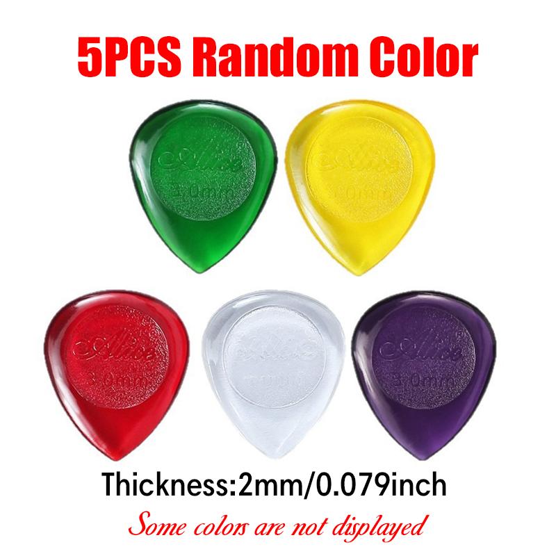 5PCS Waterdrop Shape Guitar Pick Multiple Size Available Random Assorted Color Guitar Pick Music Practice Performance Supply ZYF