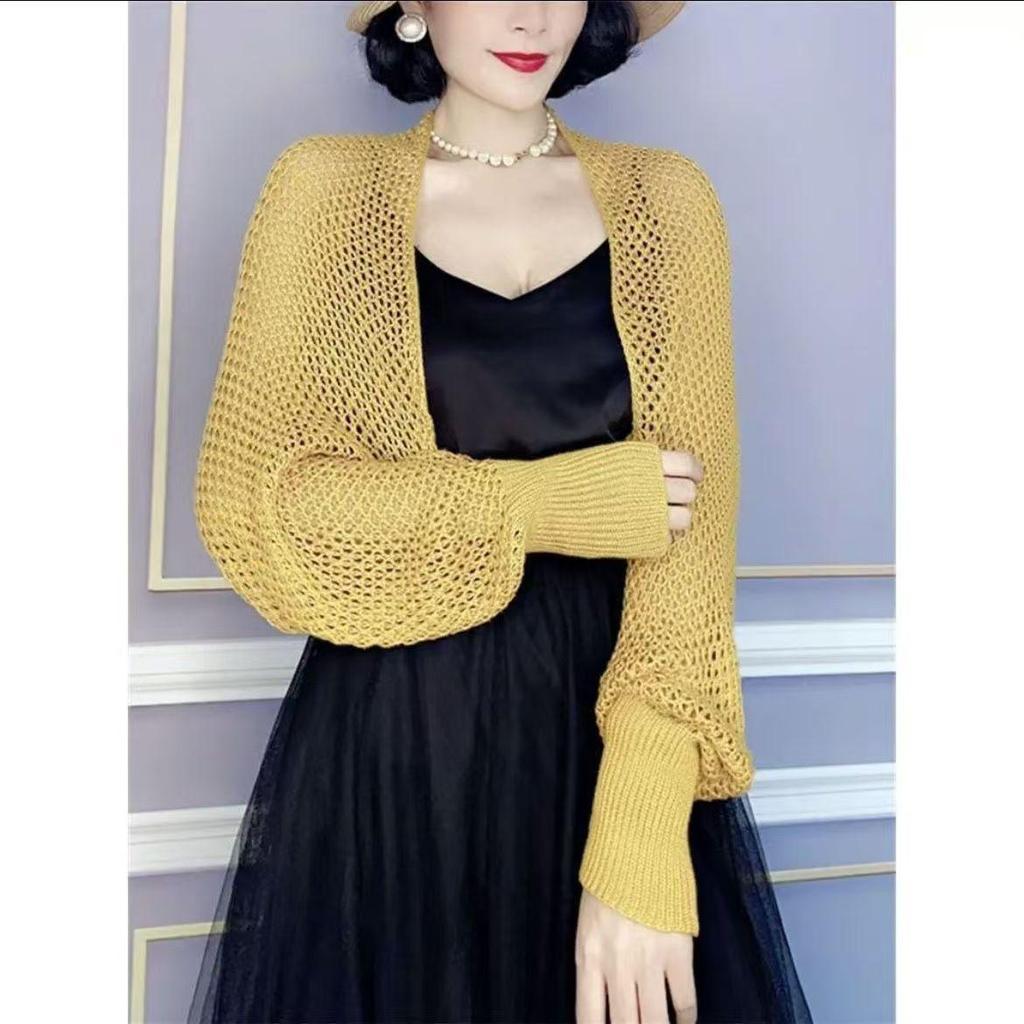 Ice Silk Long Sleeve Shawl: Versatile Fashion for Summer and Autumn