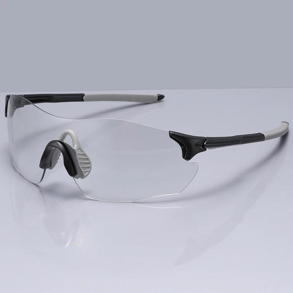 Photochromic Sports Sunglasses Lightweight Rimless Wraparound Unisex Cycling Driving Goggles UV Protection Outdoor Fashion Eyewe