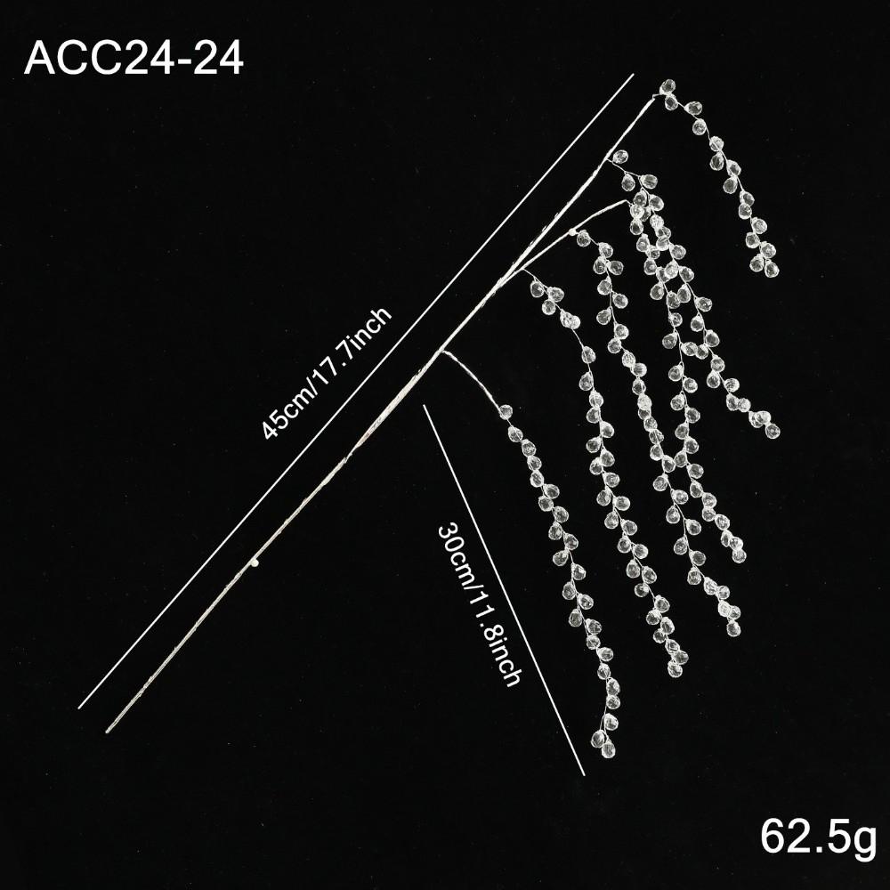 Sparkling Crystal Bud Branches Transparent Bead Weeping Willow Branches  Home Christmas Decor