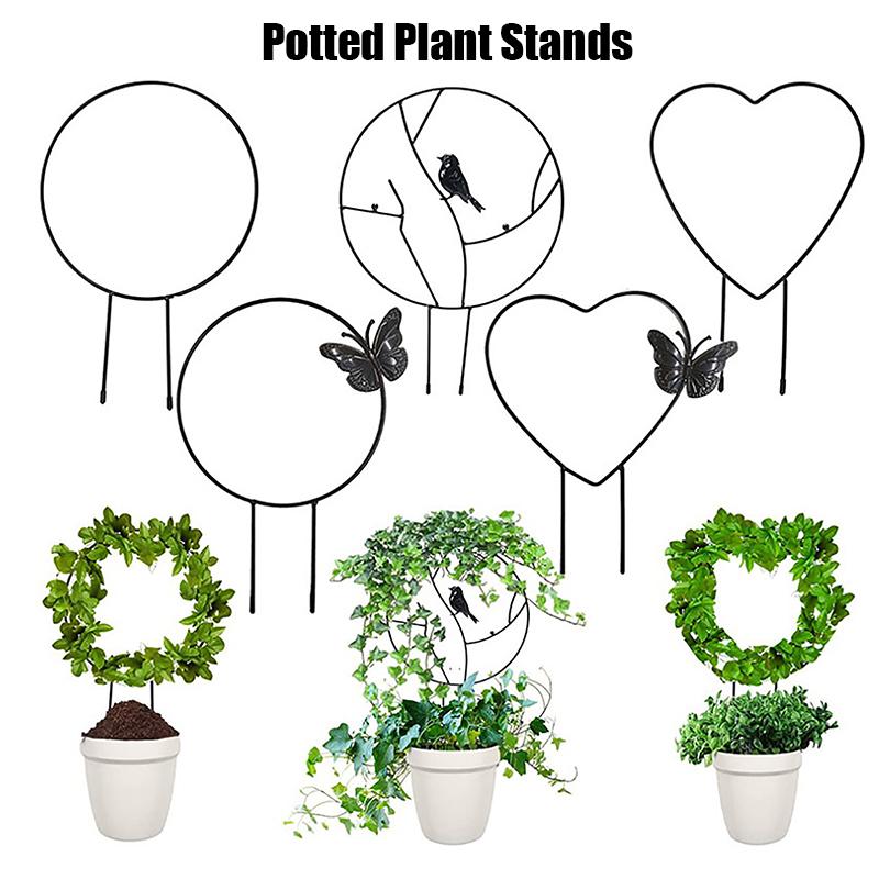 1 Stück Gartenpflanzenstütze Klettergerüst Eisen Herzförmiger Blumenständer