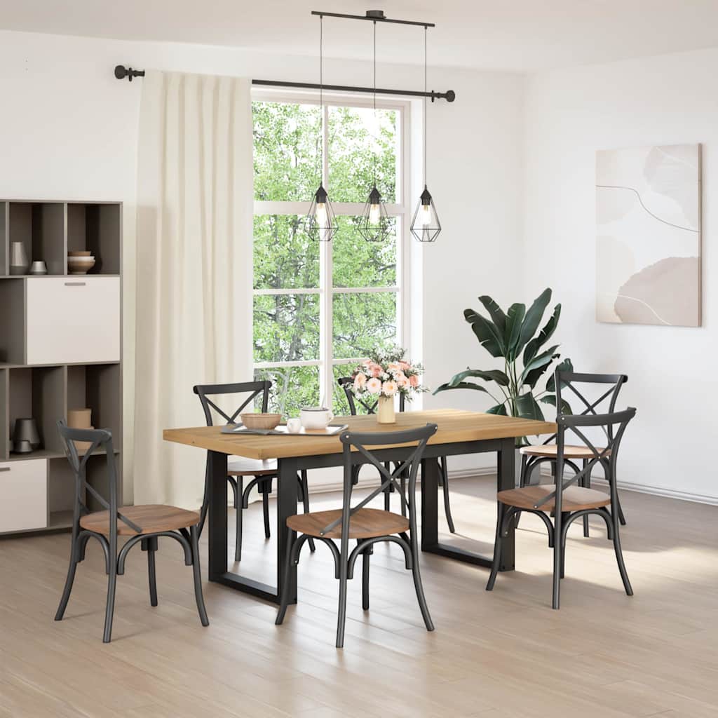 Vidaxl Dining Table, Noain, 180X90X75 Cm, Solid Pine Wood
