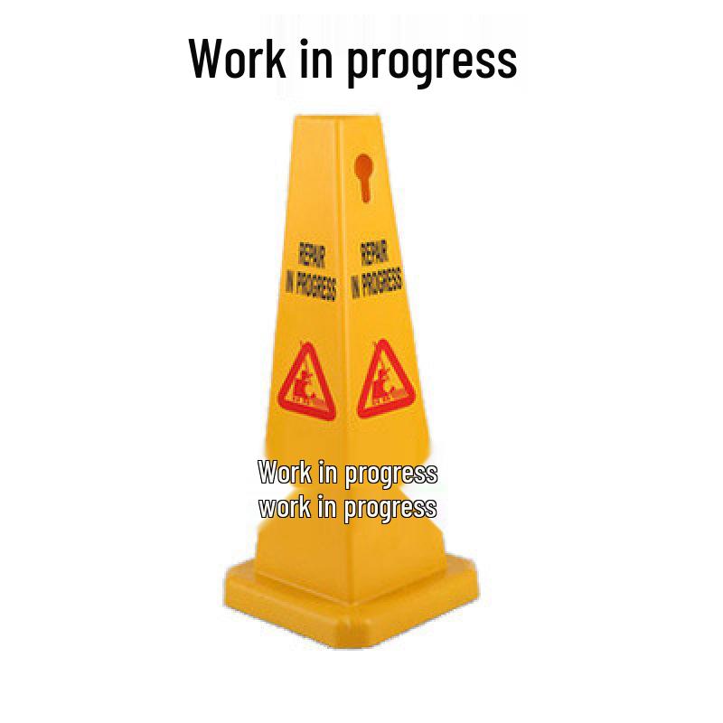 Thickened No Parking Warning Sign with Traffic Cone