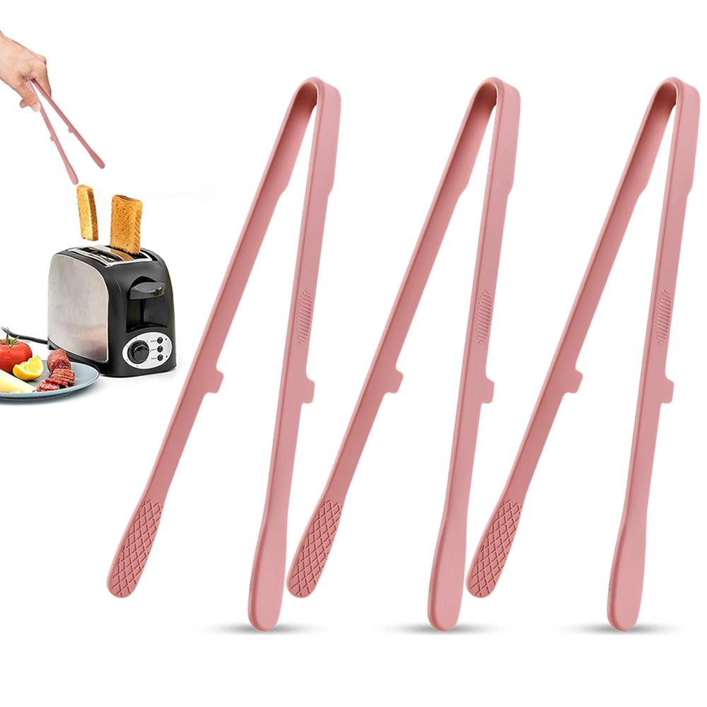 3Pcs Kitchen Tongs 10.51inch Silicone Barbecue Tongs Clip BBQ Grill Meat Tongs Cooking Tweezers for Food Utensils Kitchen Tools