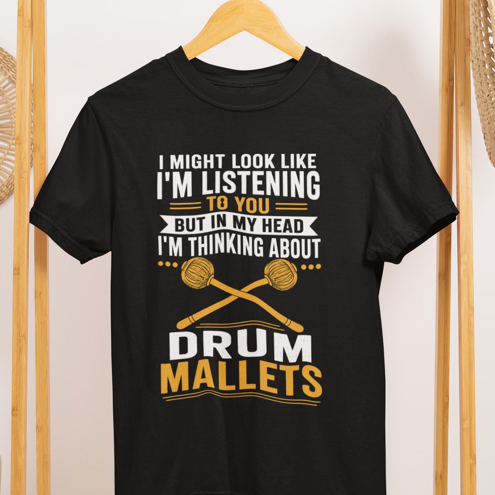 Drum Mallets Shirt, Percussionist Gift, Marching Band Tee, Music Teacher T-Shirt XL